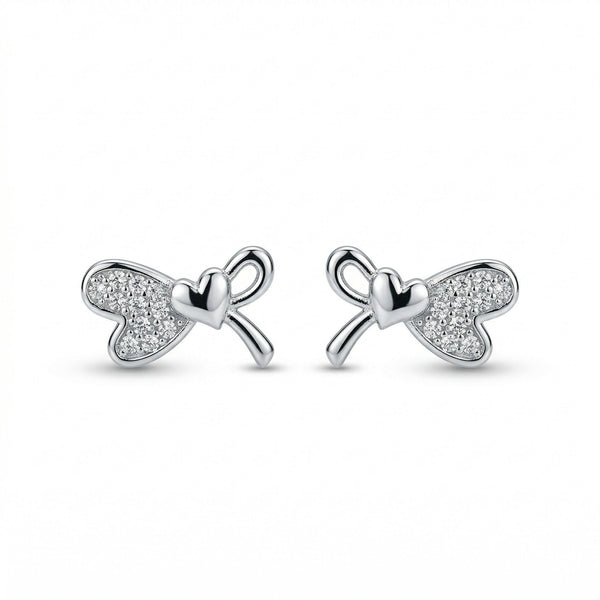 Silvme Pure 925 Sterling Silver Bow Design Heart with Elegant Detailing for Women
