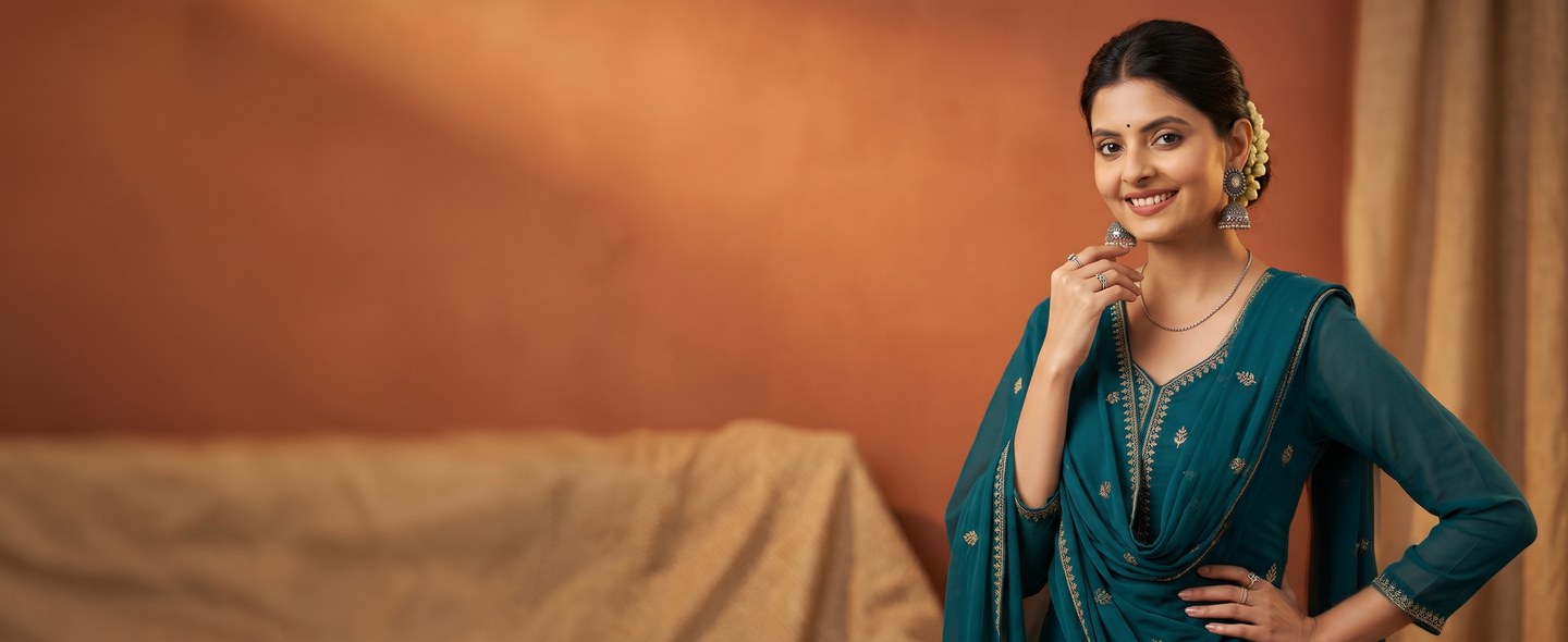Silvme Jewellery For Preety Suits