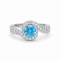Silvme Daisy Floral 925 sterling silver ring for women — angled view