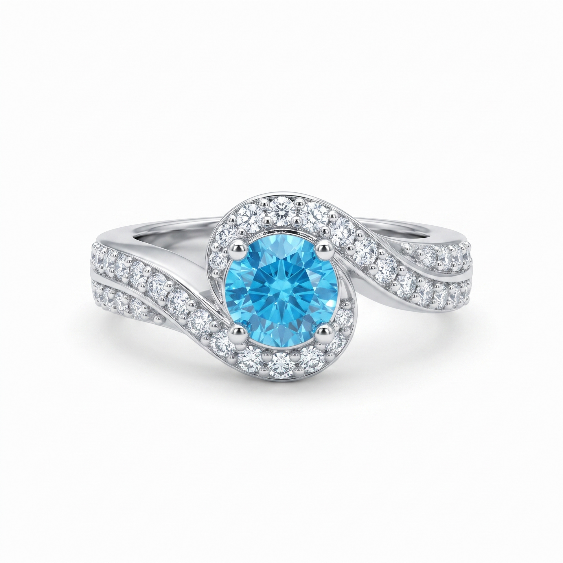 Silvme Daisy Floral 925 sterling silver ring for women — angled view