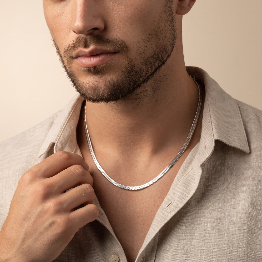 Silvme chain in solid 925 sterling silver, approx. 4.6 g, sterling clasp and findings