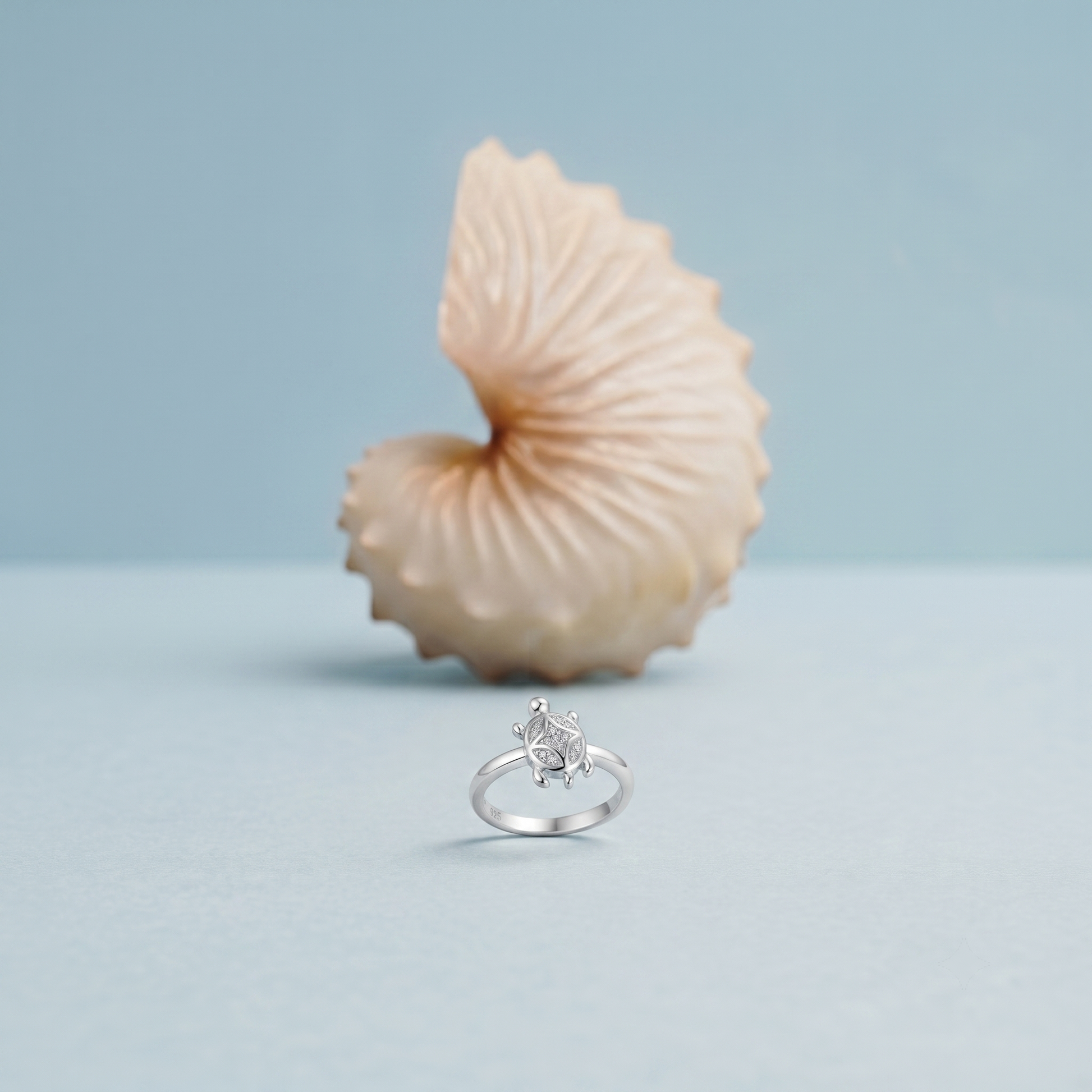 925 silver dainty turtle ring for women - gift for her on a birthday, anniversary or graduation