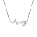 Silvme Heartbeat 925 Sterling Silver Pendant Necklace