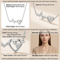 925 sterling silver Heartbeat Pendant Necklace by Silvme, made for everyday styling, a graceful gift for her