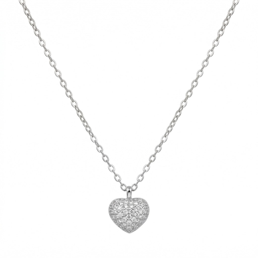 Silvme Lock & Heart 925 Sterling Silver Pendant Necklace