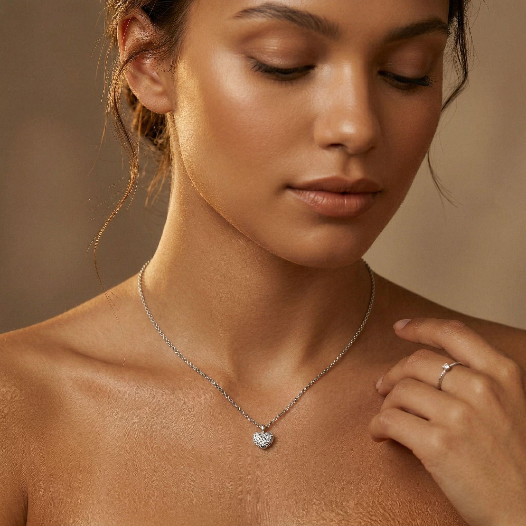Silvme Lock & Heart 925 Sterling Silver Necklace — View 2