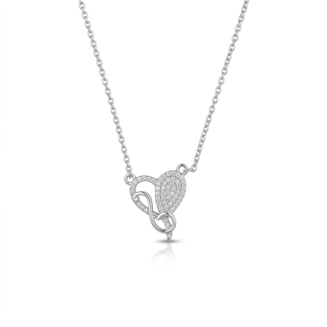 Silvme Heart Pendant Necklace, crafted in 925 sterling silver for women, a graceful gift for her