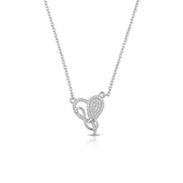 Silvme Heart Pendant Necklace, crafted in 925 sterling silver for women, a graceful gift for her