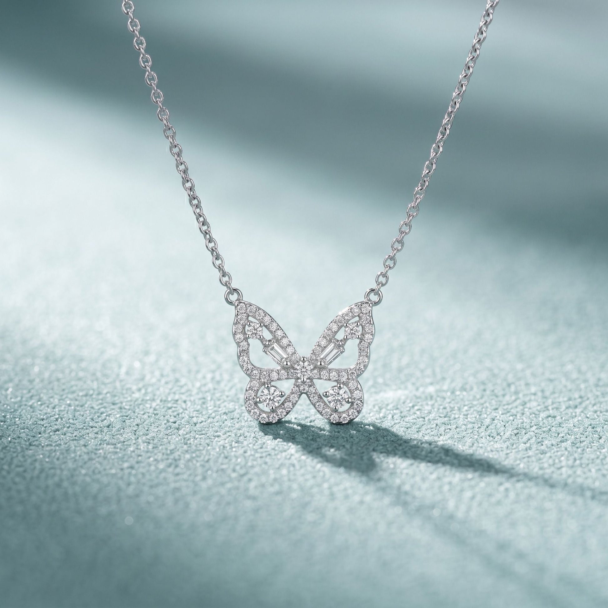 925 silver Wing Butterfly Pendant Necklace by Silvme with 925 sterling silver 925 purity for women, refined silver accessory