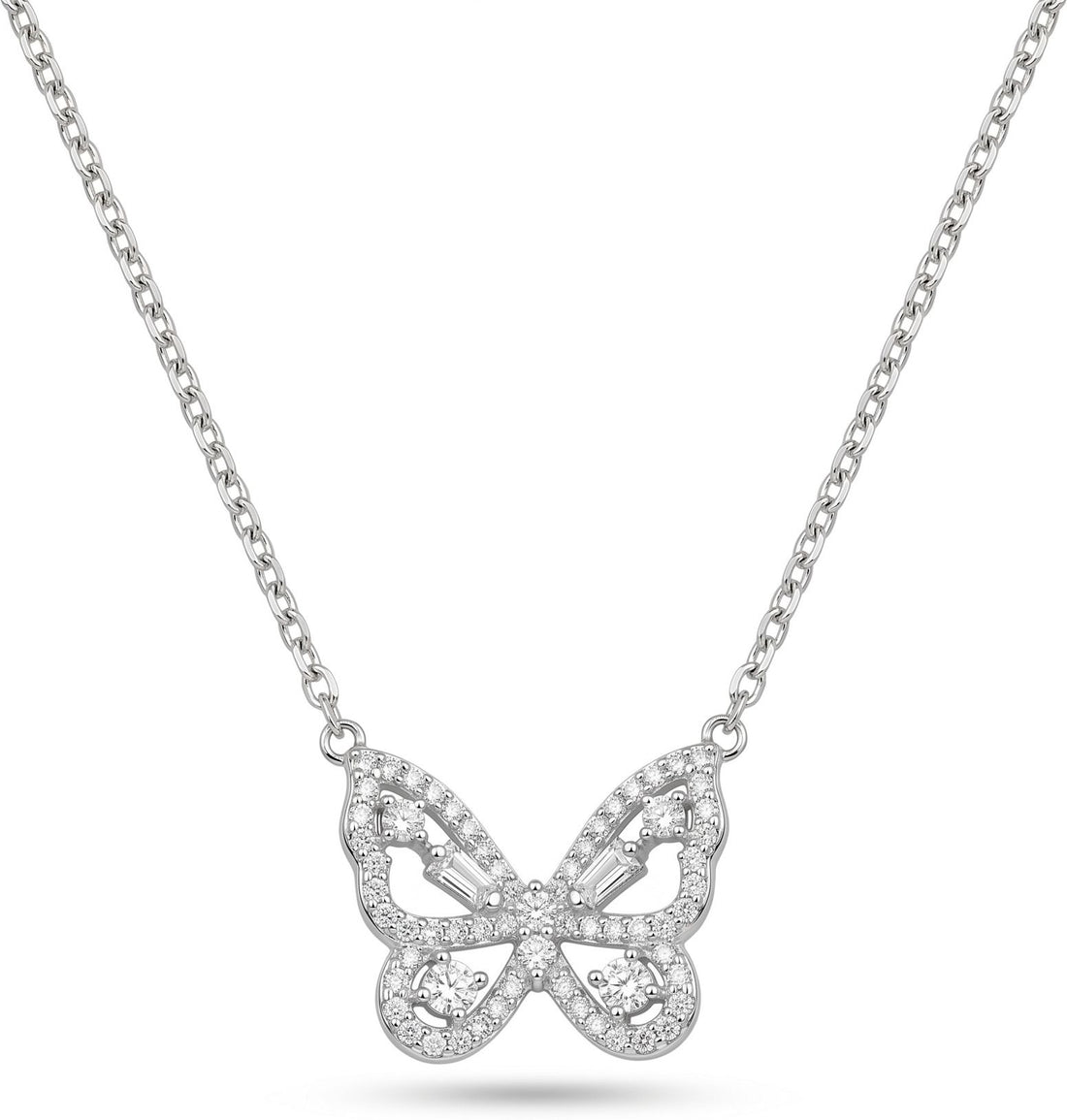 Silvme Wing Butterfly Pendant Necklace in 925 sterling silver, jewellery for women, a gift-worthy silver piece