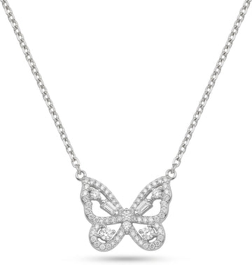 Silvme Wing Butterfly Pendant Necklace in 925 sterling silver, jewellery for women, a gift-worthy silver piece