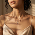 Silvme Rose Gold Layered Star Pendant Necklace in 925 silver, a lovely choice as an anniversary gift