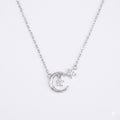 Silvme Moon & Star 925 Sterling Silver Pendant Necklace