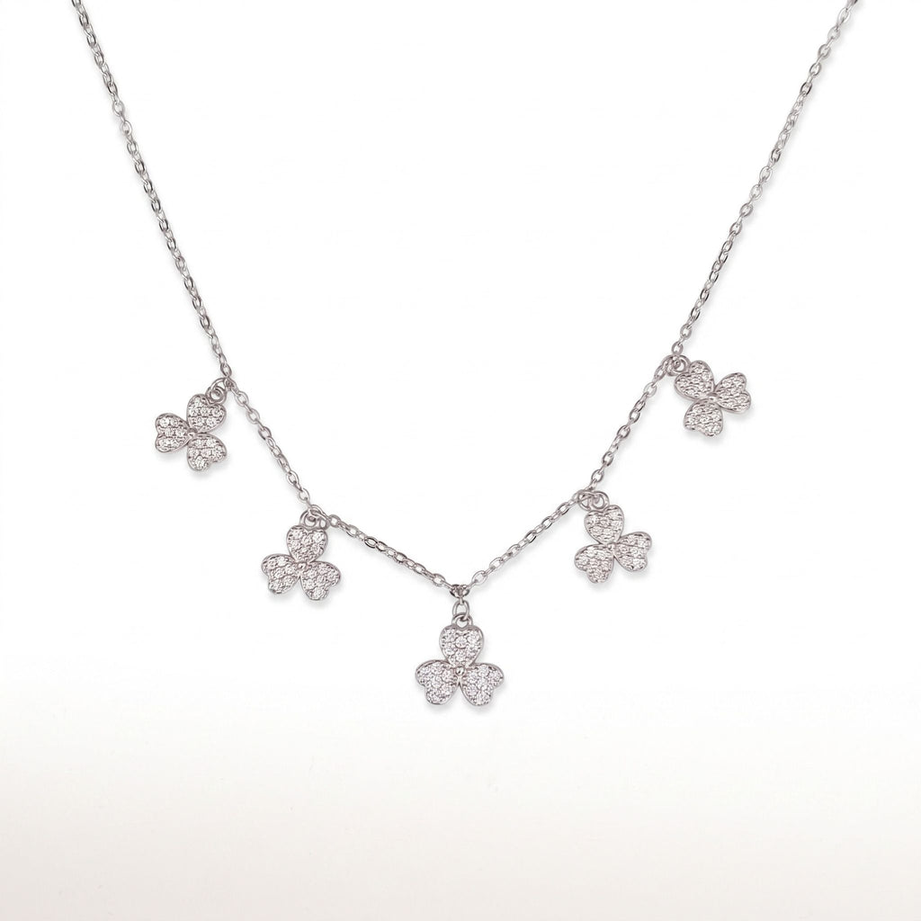 Silvme Multi Clover 925 Sterling Silver Pendant Necklace