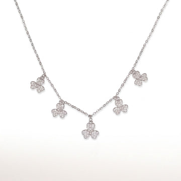 Silvme Multi Clover Pendant Necklace in 925 sterling silver, jewellery for women, a graceful gift for her