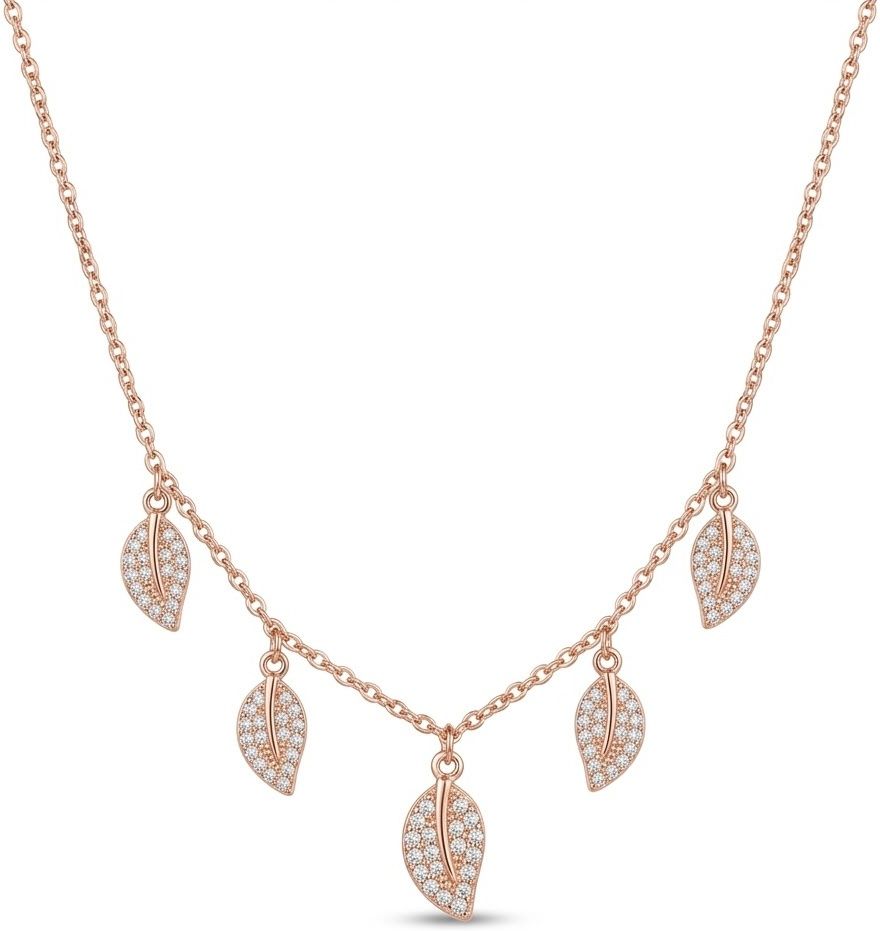 Silvme Leaf Dangle 925 Sterling Silver Pendant Necklace