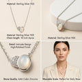 925 sterling silver Pearl Wing Pendant Necklace by Silvme, made for wedding jewellery, premium silver jewellery