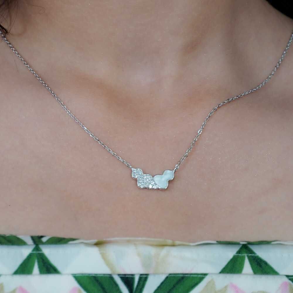 Silvme Teardrop 925 Sterling Silver Pendant Necklace