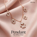 Silvme Rose Gold Hamsa Hand Pendant Necklace showcasing its rose gold design in 925 silver