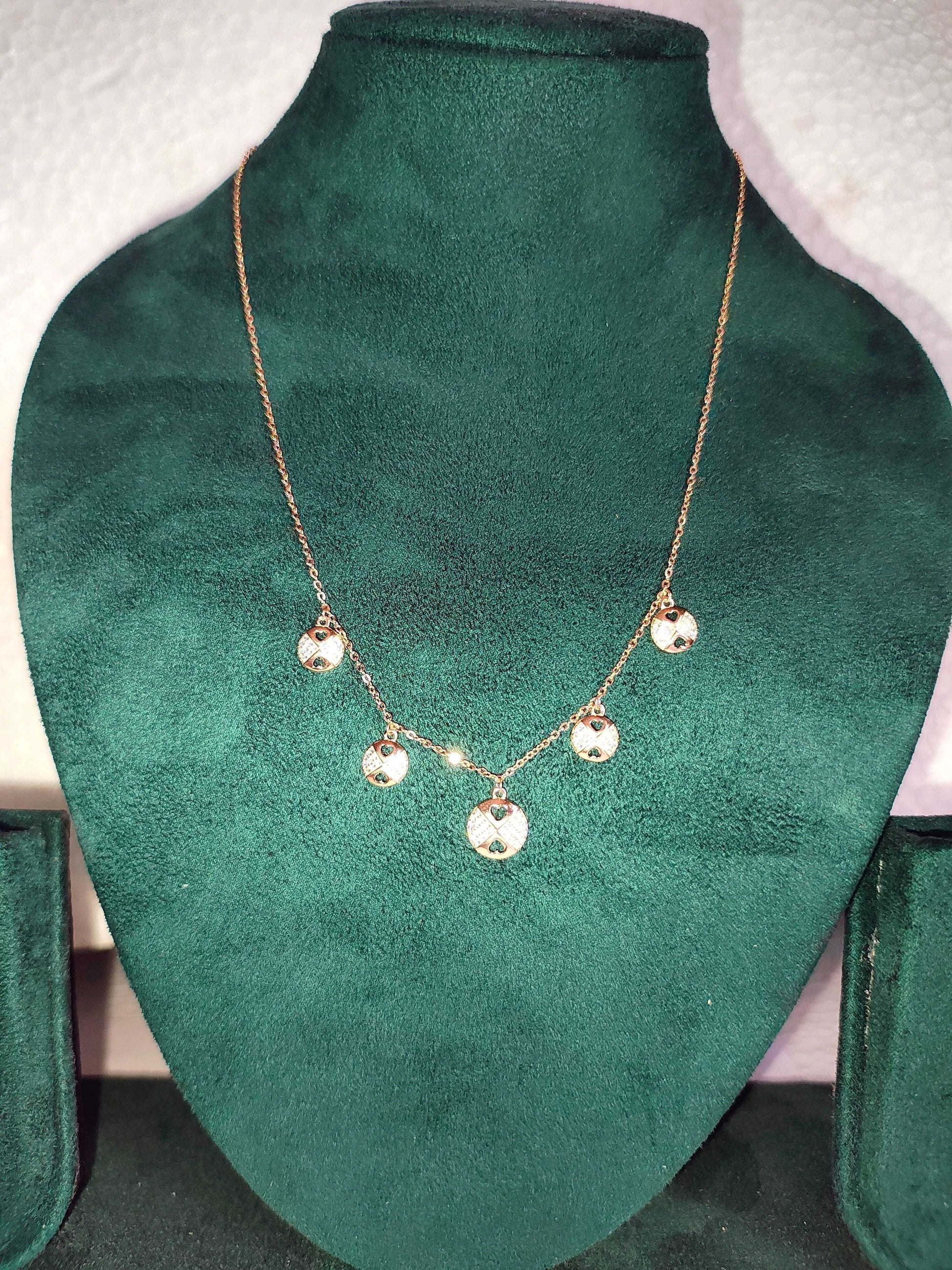 925 sterling silver Rose Gold X & Heart Circle Pendant Necklace for Women & Gi by Silvme, rose gold finish, an elegant accessory for her