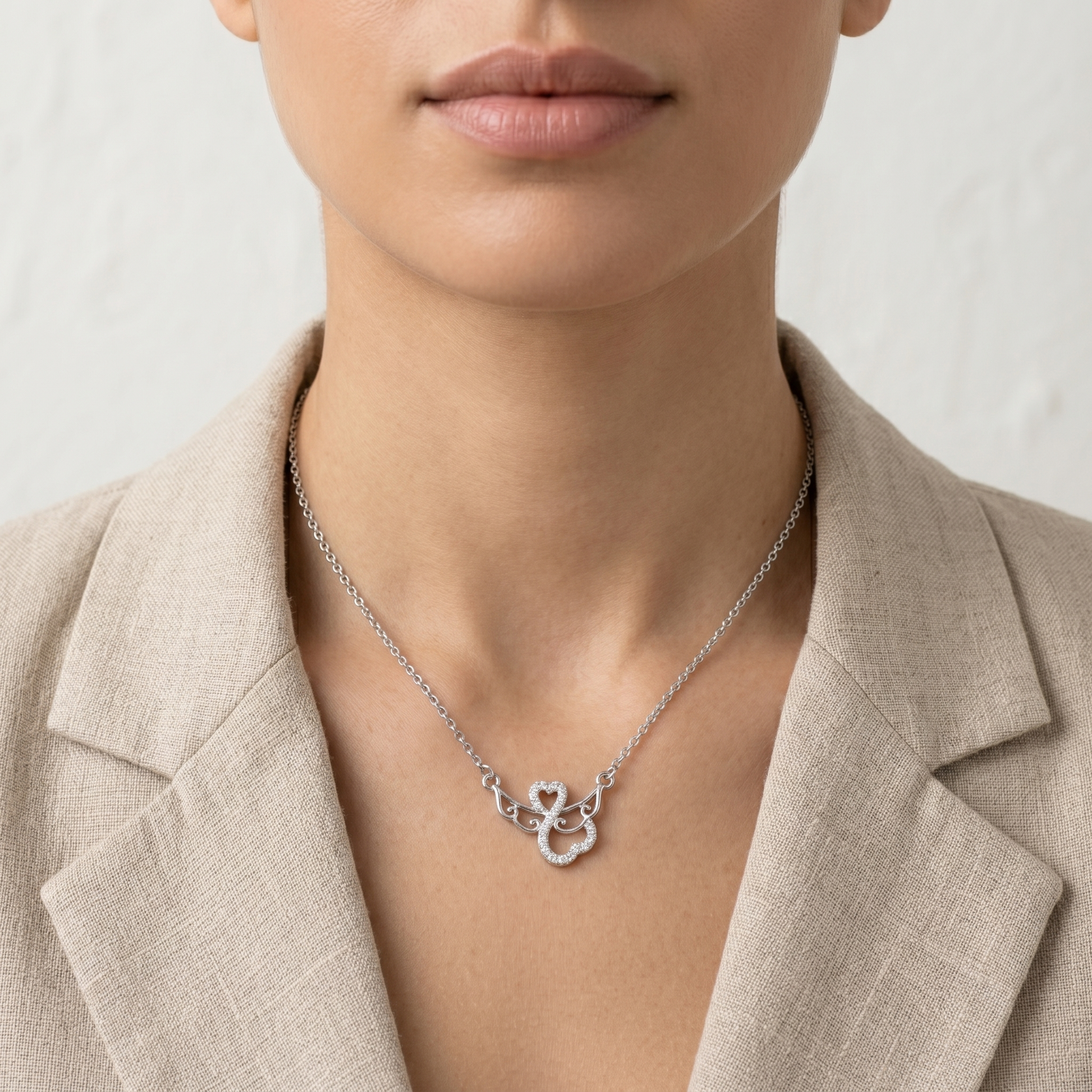 925 sterling silver 925 purity on the Silvme Swan Pendant Necklace in 925 sterling silver, premium silver jewellery