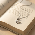 Silvme Butterfly Pendant Necklace with its softly polished 925 silver surface for women, refined silver accessory