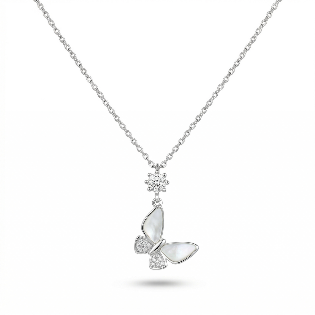 925 sterling silver Butterfly Pendant Necklace by Silvme, an elegant accessory for her, a gift-worthy silver piece