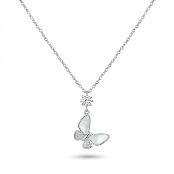 925 sterling silver Butterfly Pendant Necklace by Silvme, an elegant accessory for her, a gift-worthy silver piece