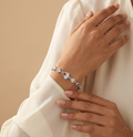 925 silver Heart Charm Bracelet by Silvme, well suited as a birthday gift for women, refined silver accessory