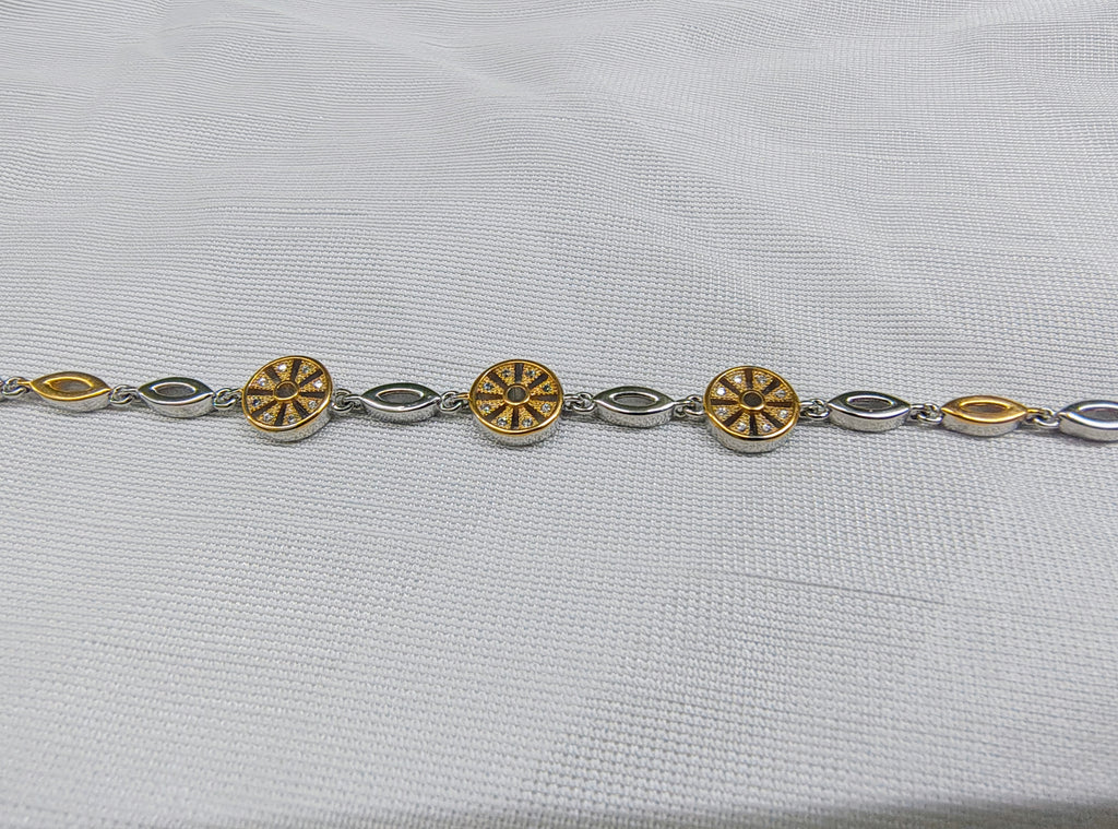 Silvme 925 silver horseshoe bracelet studio white