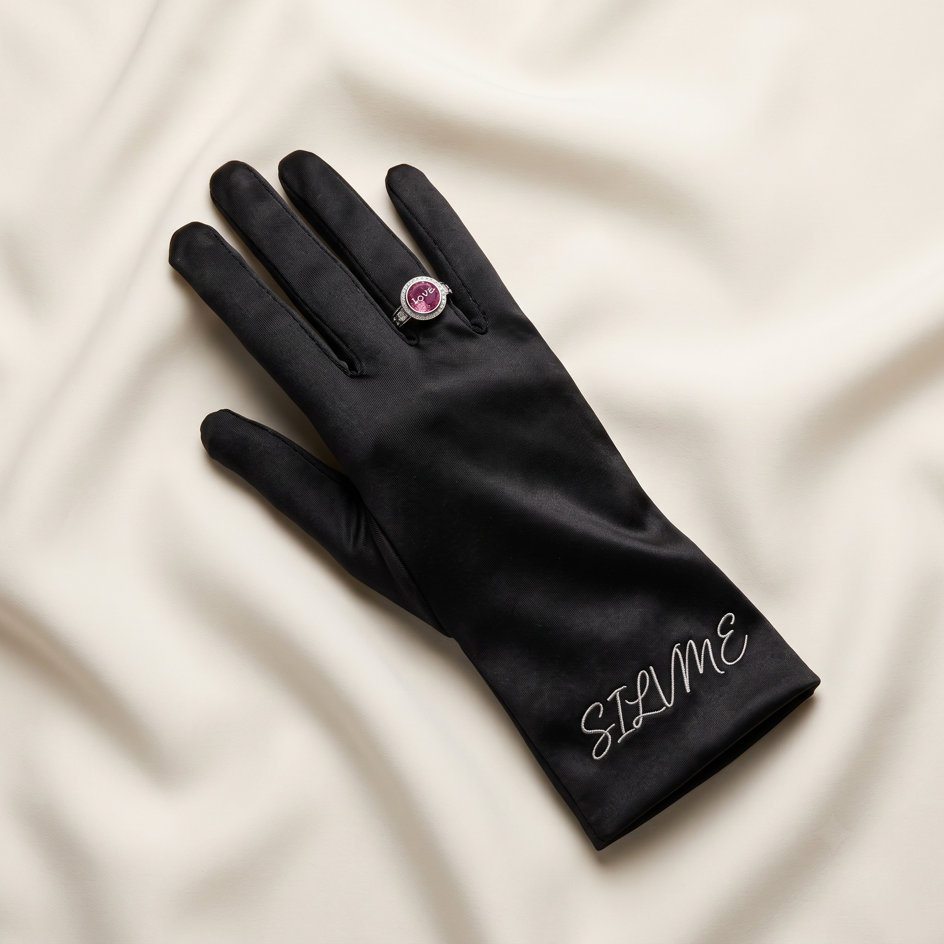 Silvme Rose Petal Statement 925 sterling silver ring for women — angled view