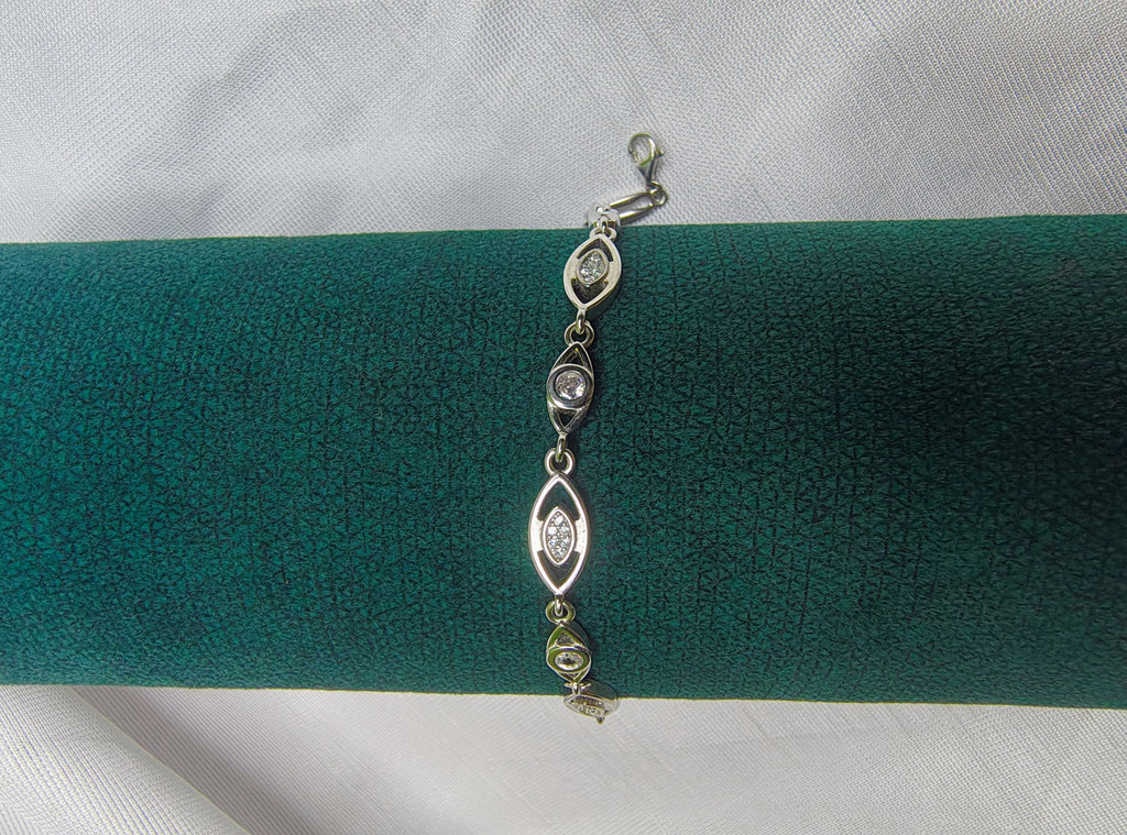 925 sterling silver celestial bracelet front view