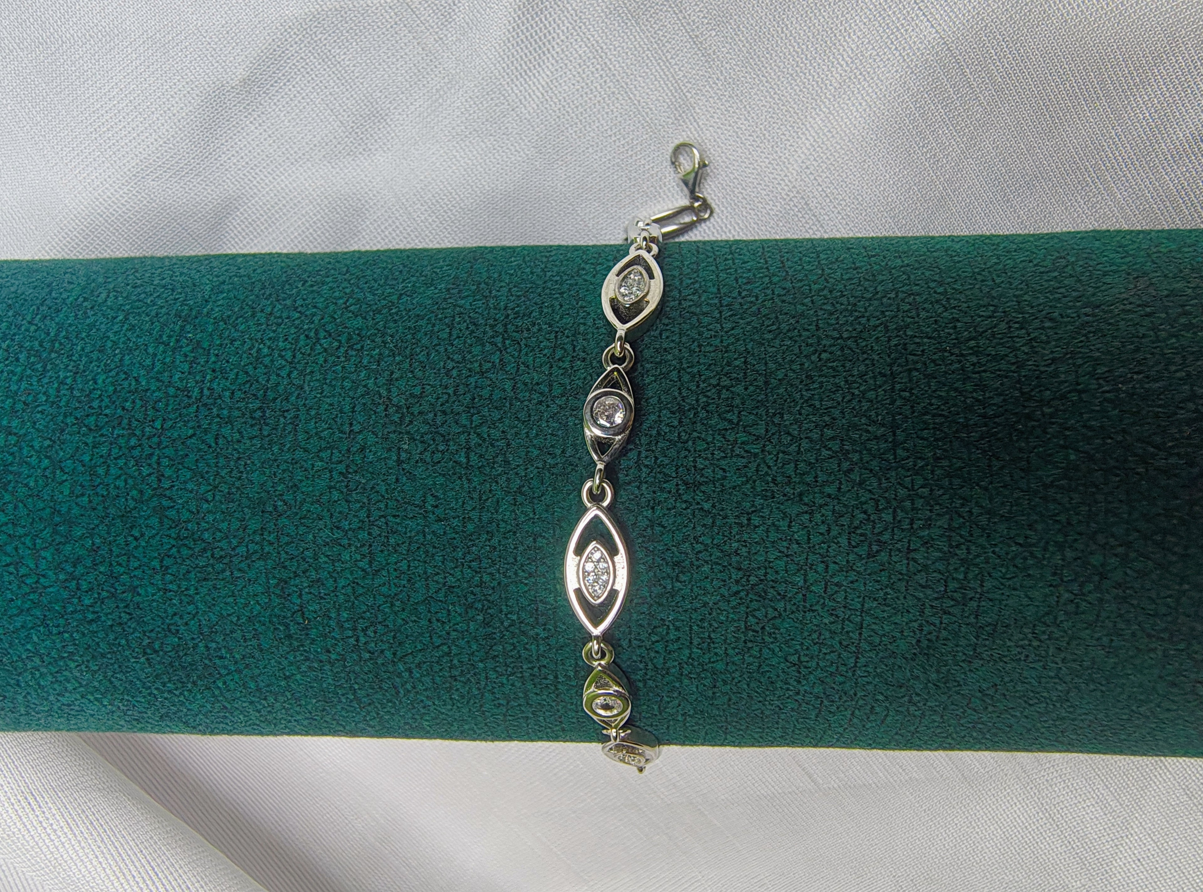 925 sterling silver celestial bracelet front view