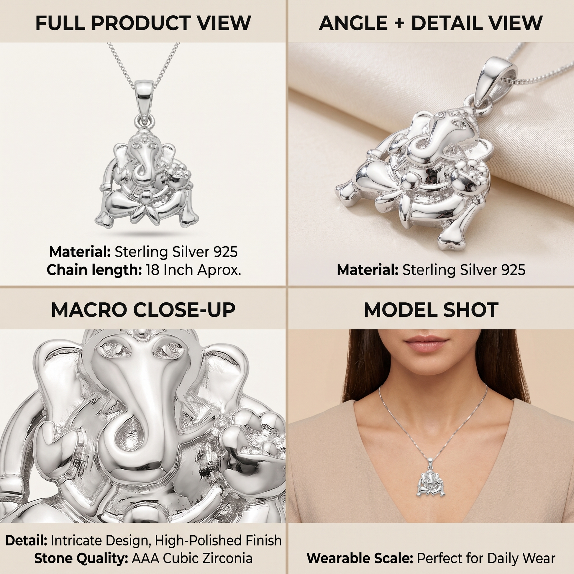 Graceful 925 sterling silver jewellery from Silvme â€“ the Geometric Pendant Necklace Professional Style