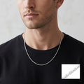 925 silver box link chain for women and men from Silvme, around 6.06 g on the scale