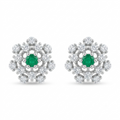 Silvme Pure 925 Sterling Silver Sacred Lotus Flower Stud Earrings for Women & Girls