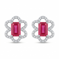Silvme Pure 925 Sterling Silver Lightning Bolt Power Stud Earrings for Women & Girls