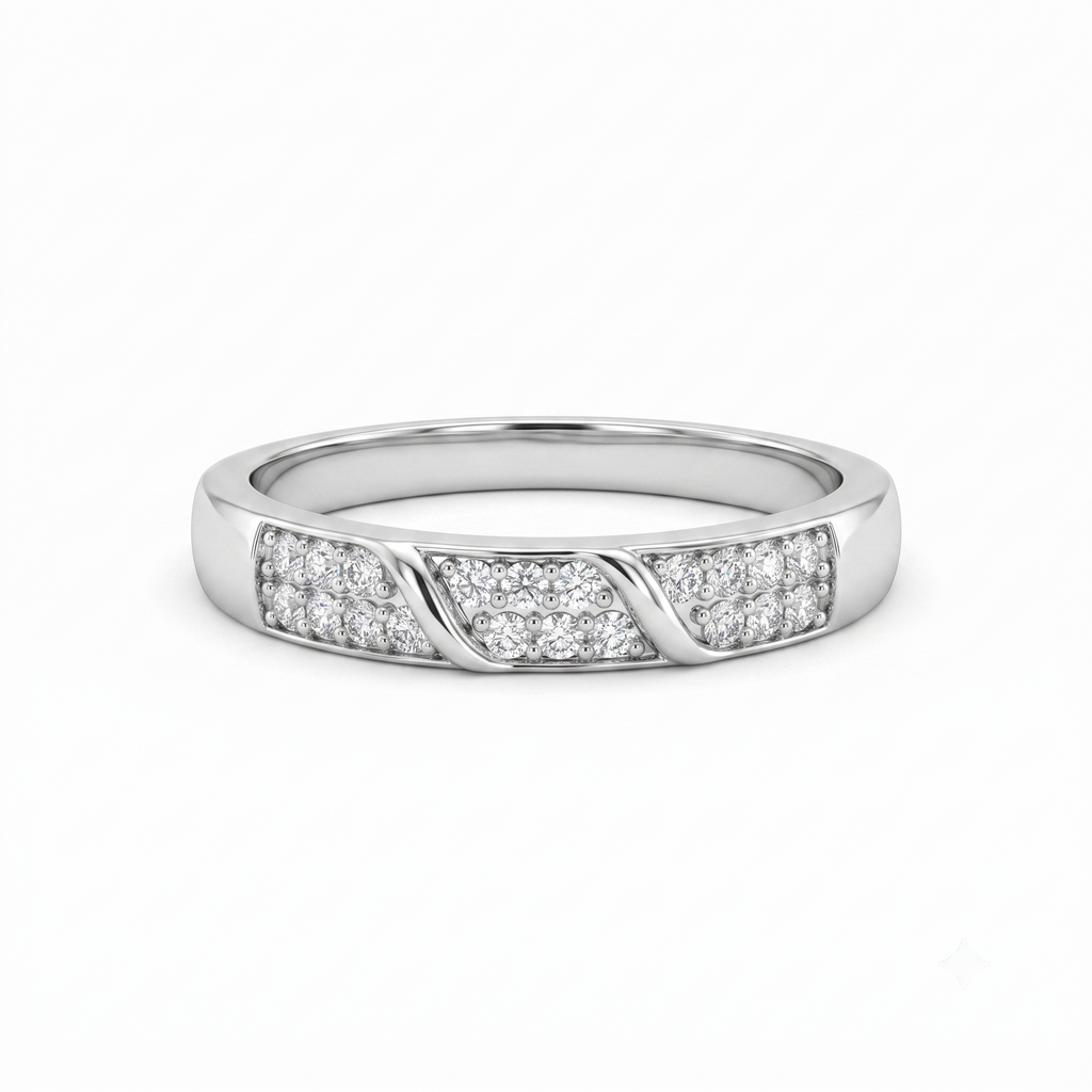 Silvme Sunflower Bloom Band Ring, crafted in 925 sterling silver for women, minimal modern styling
