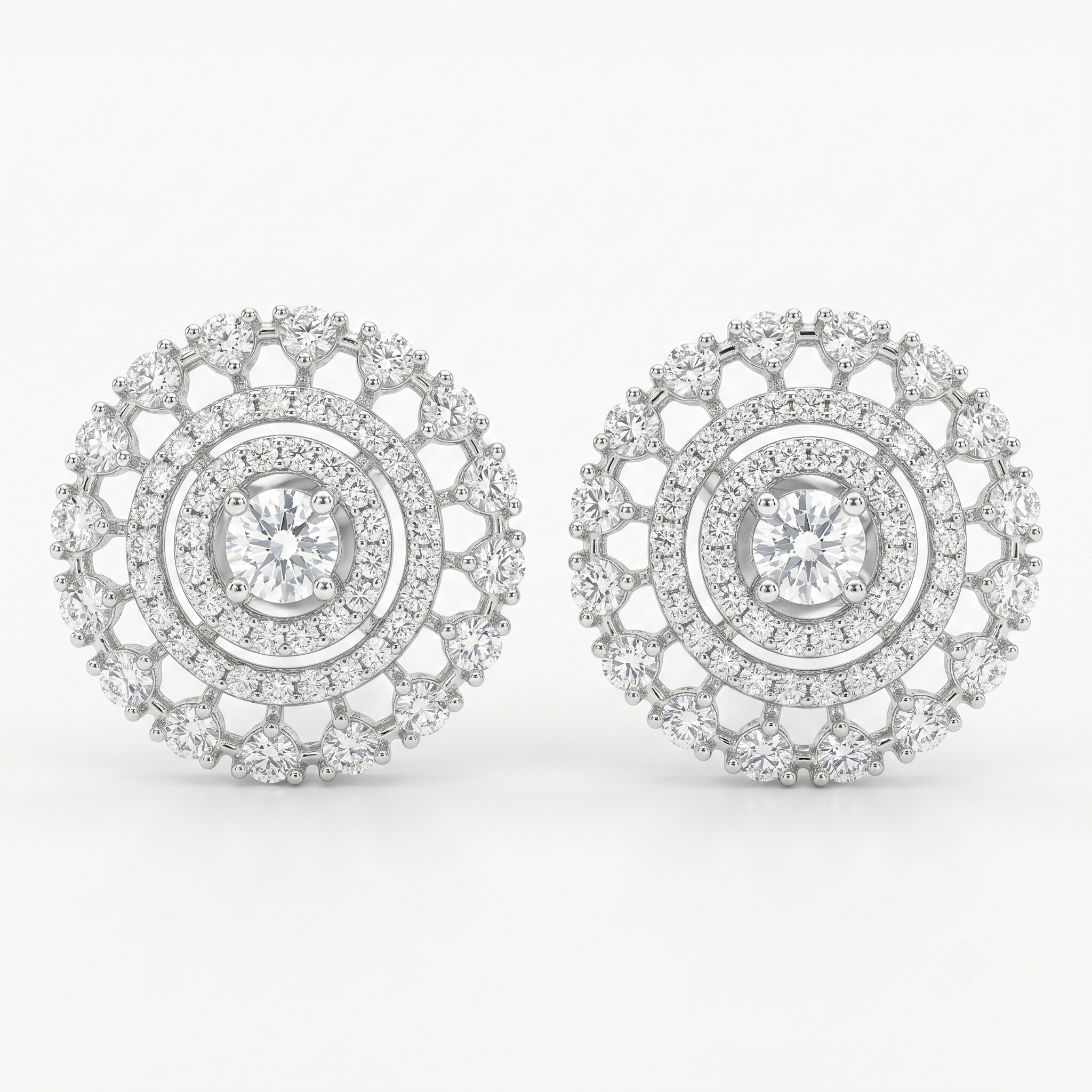 Silvme Pure 925 Sterling Silver Glamour Chandelier Crystal Drop Earrings for Women & Girls