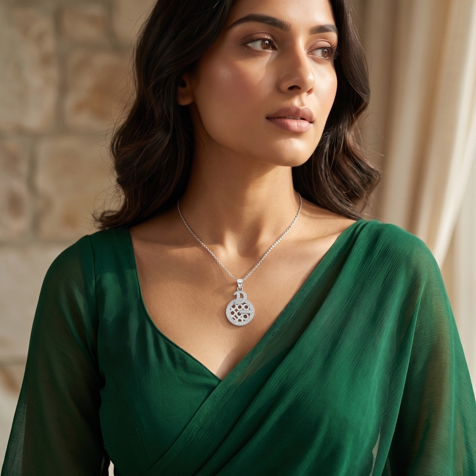 Silvme Spiritual Pendant Necklace Blessed Gift with its softly polished 925 sterling silver surface