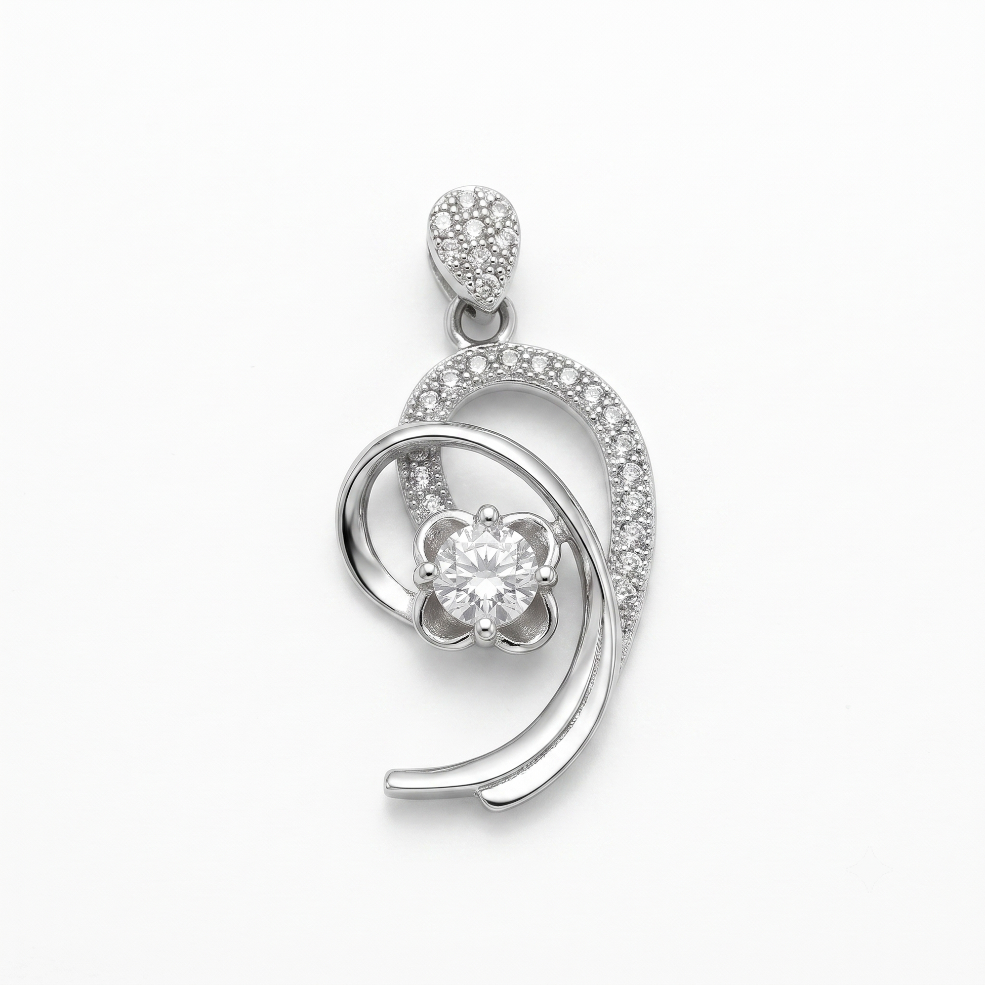 Silvme Nature Pendant Necklace Botanical Gift in 925 sterling silver, jewellery for women, refined silver accessory