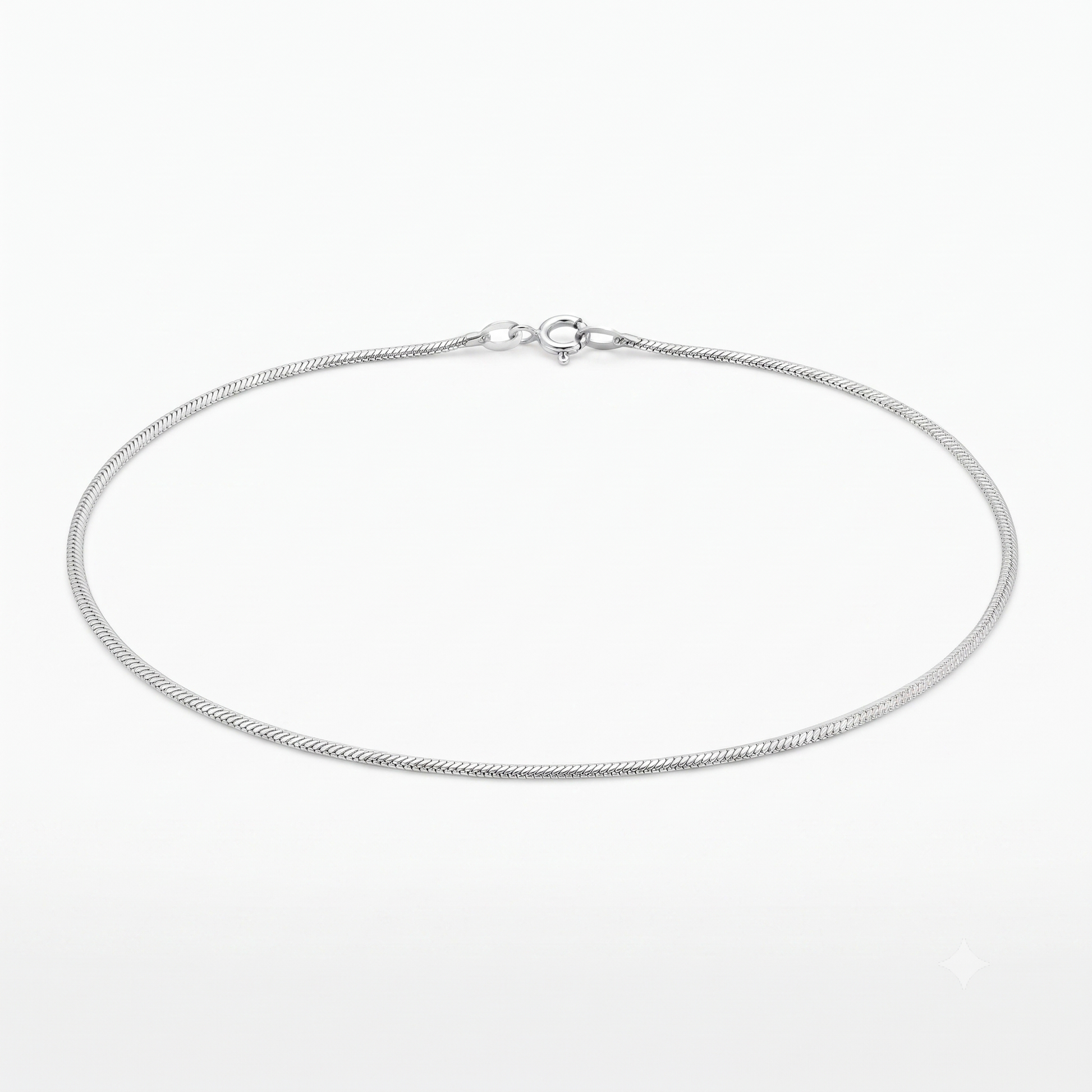 Sterling silver rhodium-plated chain by Silvme, made for women and men, close to 4.75 g in weight