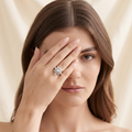 Comfort-fit 925 sterling silver pave turtle ring for women in Indian ring sizes