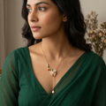 Sparkling cubic zirconia setting on the Silvme Gold Plated Heart Pendant Necklace, 925 sterling silver jewellery