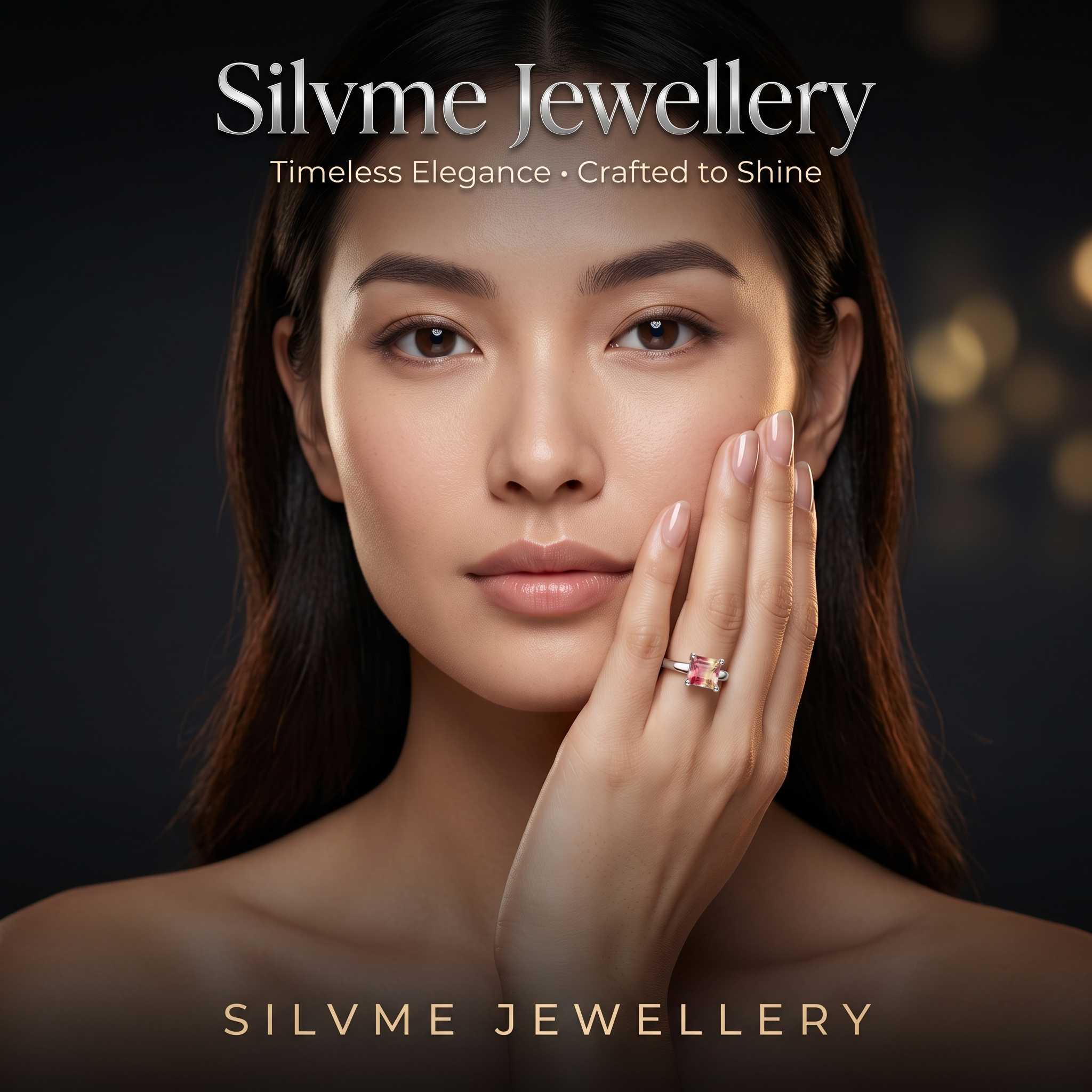 Smooth polished silver surface of the Silvme Herringbone Chevron Band Ring, premium 925 sterling silver