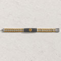 Box clasp stamped s925 and end links on the Silvme black pave panel statement bracelet
