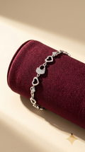 Dainty Adjustable Romantic Bracelet – the Silvme Heart Link Charm Bracelet in 925 sterling silver