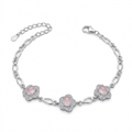 925 sterling silver Flower Motif CZ Bracelet by Silvme with cubic zirconia, an elegant accessory for her