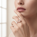 Comfort-fit 925 sterling silver rose gold LOVE ring for women in Indian ring sizes