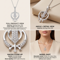 Contemporary 925 sterling silver styling of the Silvme Romantic Pendant Necklace Gift for Girlfriend